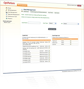 Goal Management Screenshot